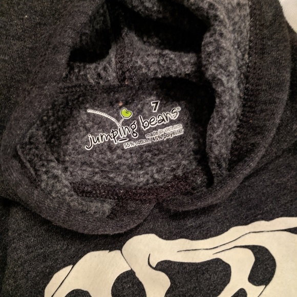 Boys Dinosaur Skelton Hooded Sweatshirt - Picture 2 of 3